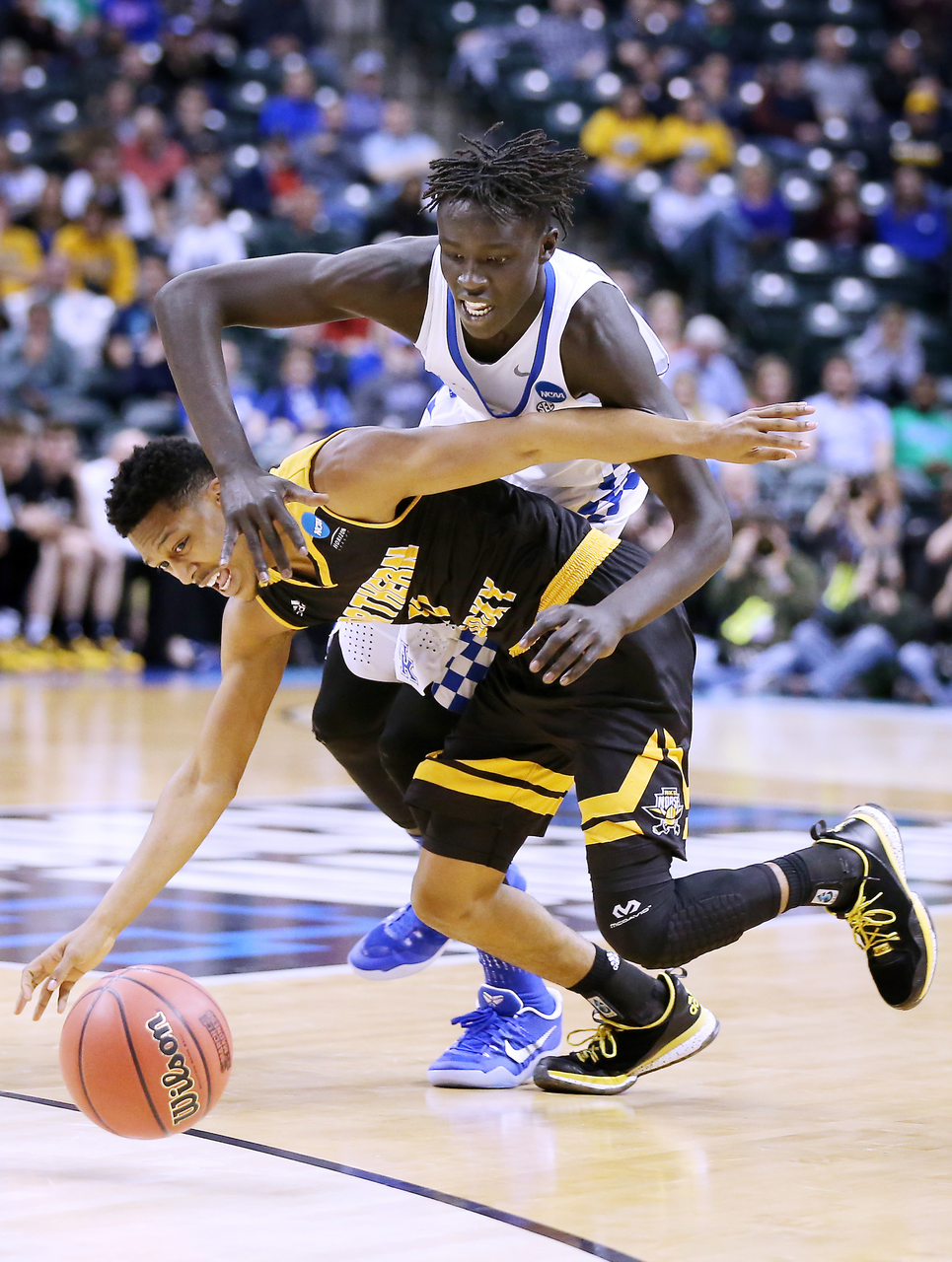 Wenyen Gabriel. 

The University of Kentucky men's basketball team beat Northern Kentucky University 79-70 in the first round of the NCAA Tournament on Friday, March 18, 2017, at Bankers Life Fieldhouse in Indianapolis, IN.

Photo by Chet White | UK Athletics
