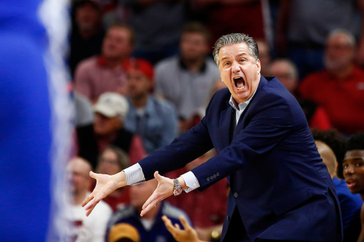 John Calipari.

The University of Kentucky men's basketball team beat Arkansas 87-72 on Tuesday, February 20, 2018, at Bud Walton Arena in Fayetteville, Arkansas.