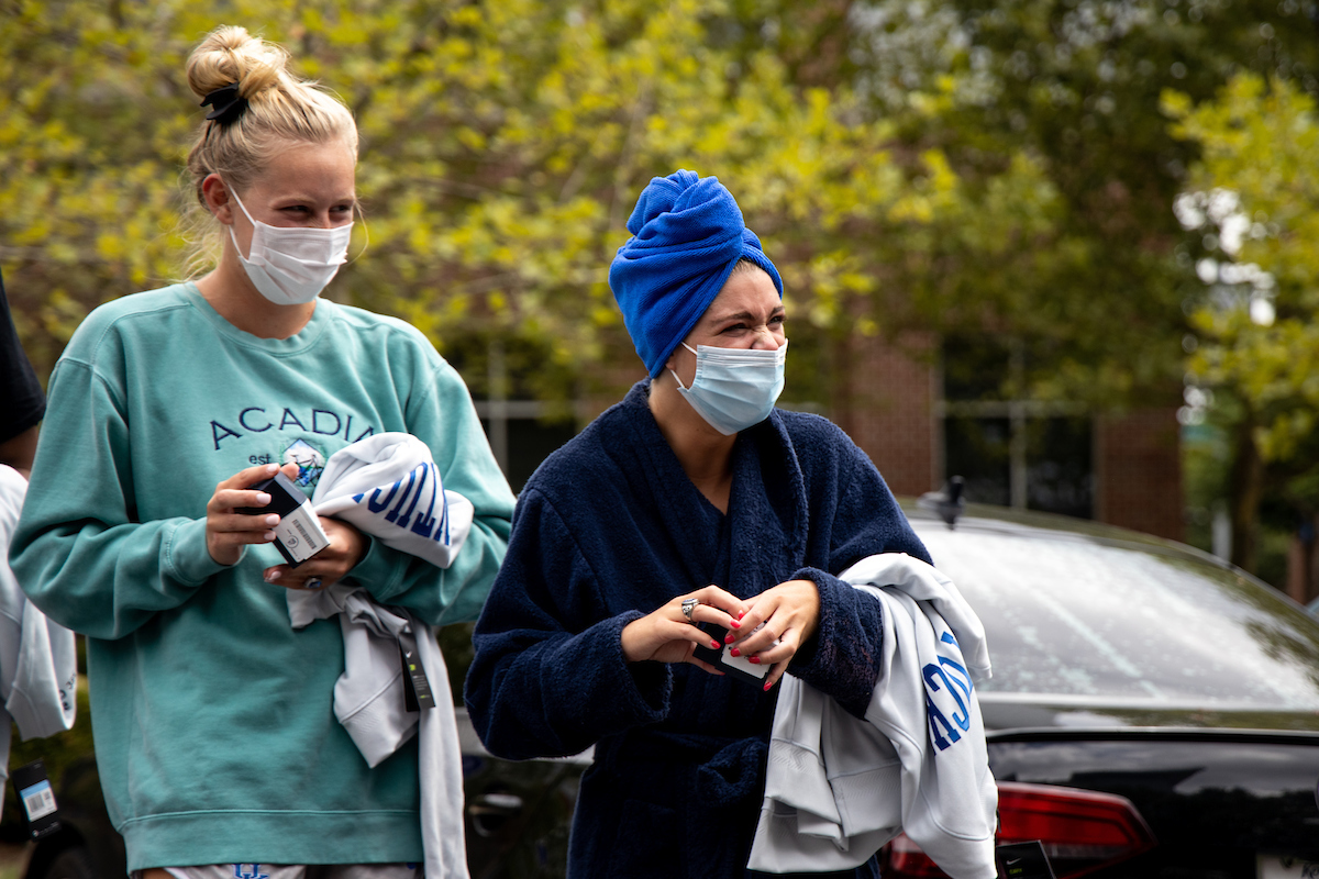Lauren Tharp. Alli Stumler. 

Volleyball SEC Championship Rings. 

Photo by Eddie Justice | UK Athletics