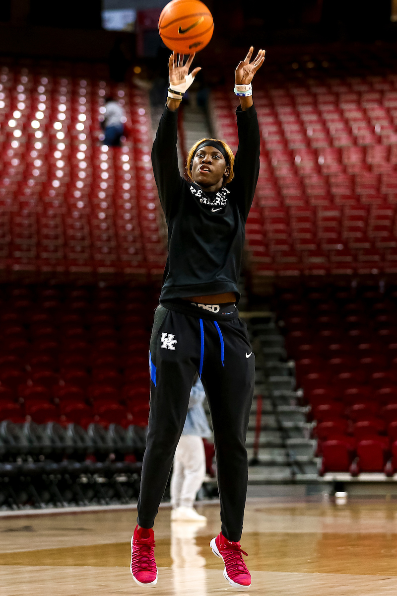 Rhyne Howard.

Kentucky at Arkansas Shootaround.

Photo by Eddie Justice | UK Athletics
