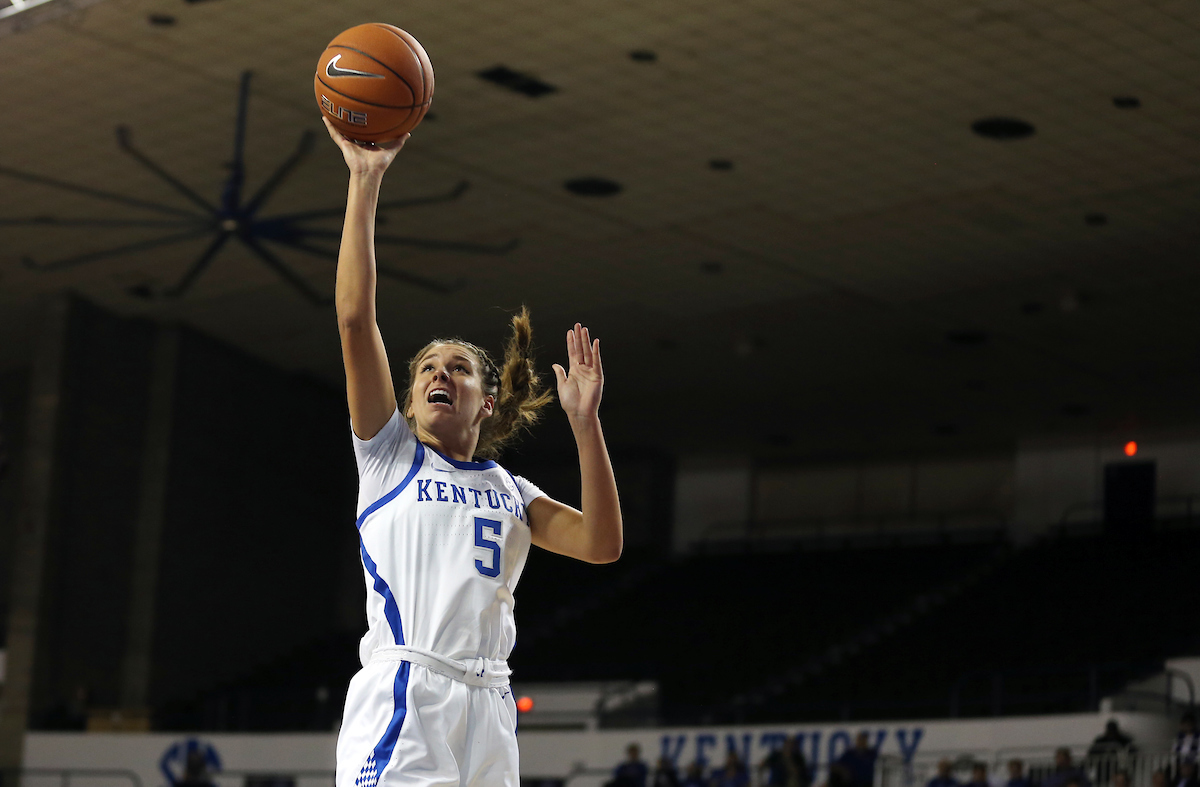 Blair Green
The Women's Basketball team beat Lincoln Memorial University.
Photo by Britney Howard | UK Athletics