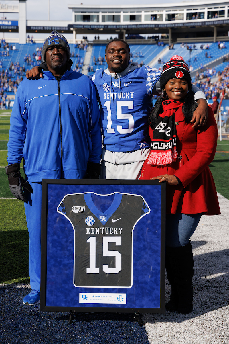 Jordan Wright.

Kentucky beat New Mexico State 56-16.

Photo by Elliott Hess | UK Athletics