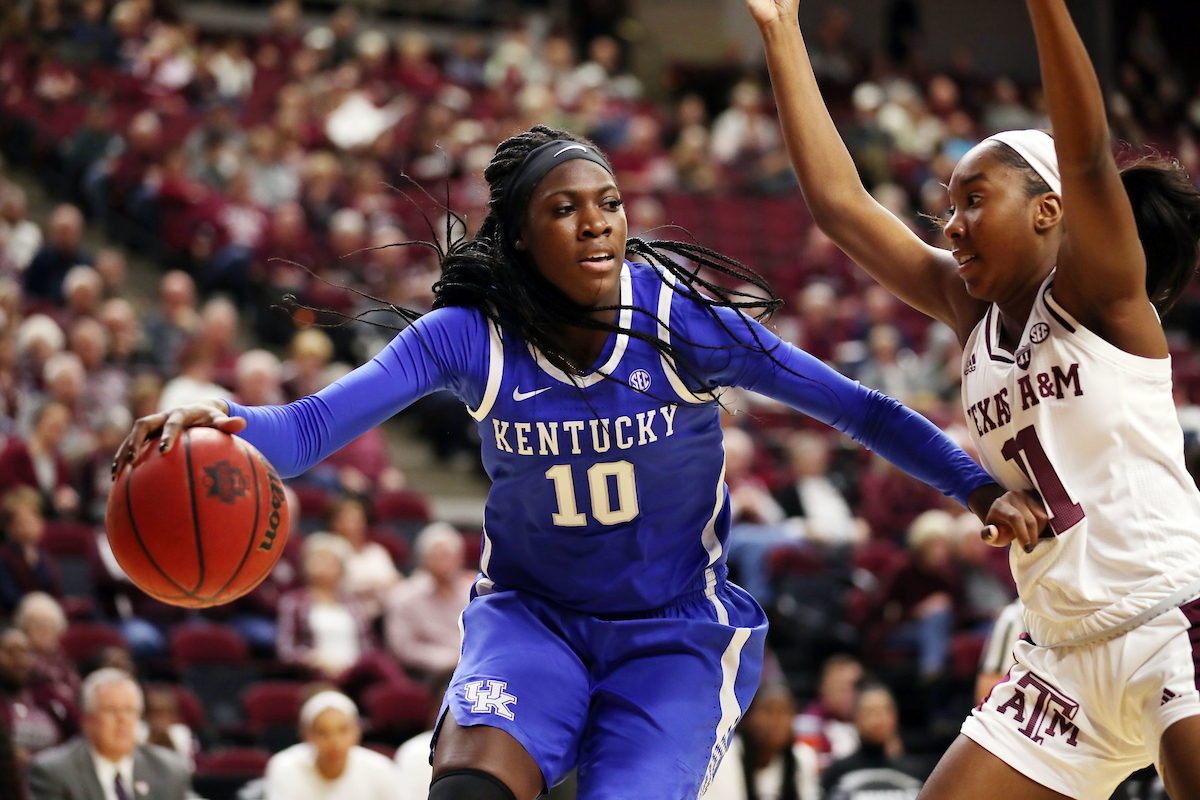 The UK Women's Basketball falls to Texas A&M. 
Photo by Hannah Phillips  | UK Athletics