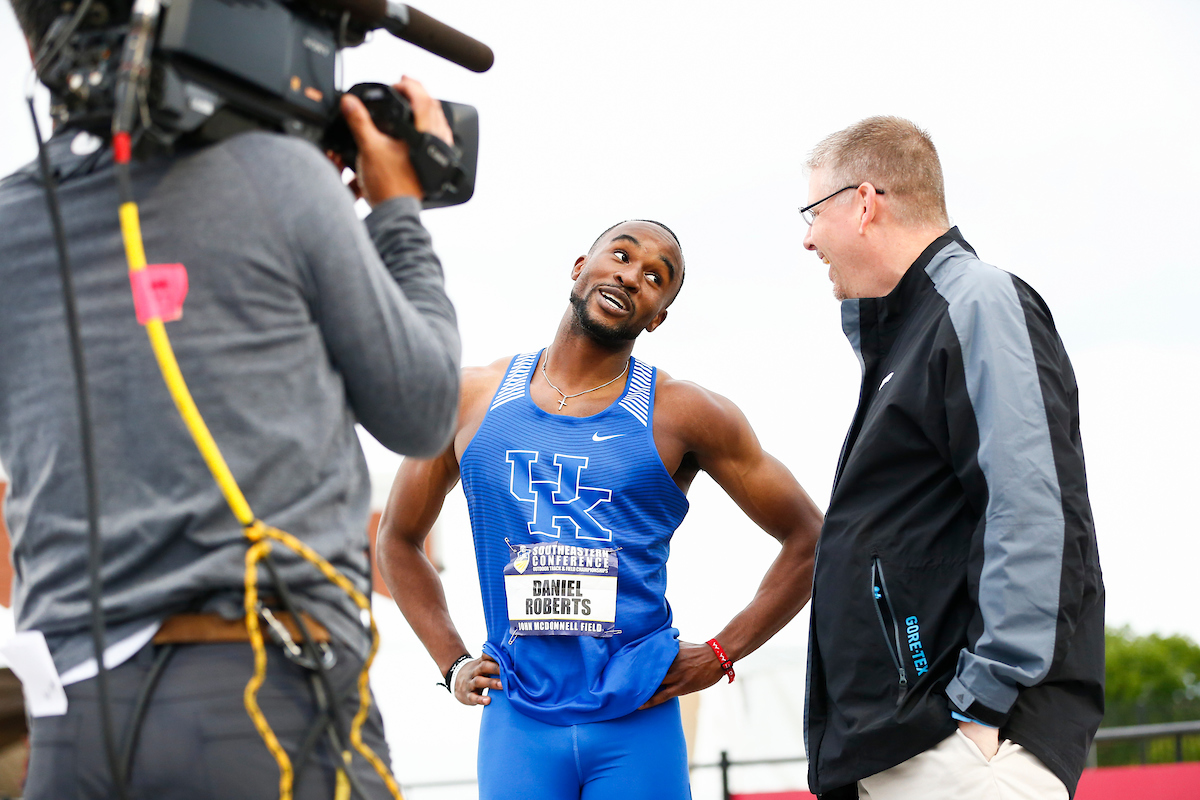 Daniel Roberts. John Anderson.

Day three of the 2019 SEC Outdoor Track and Field Championships.