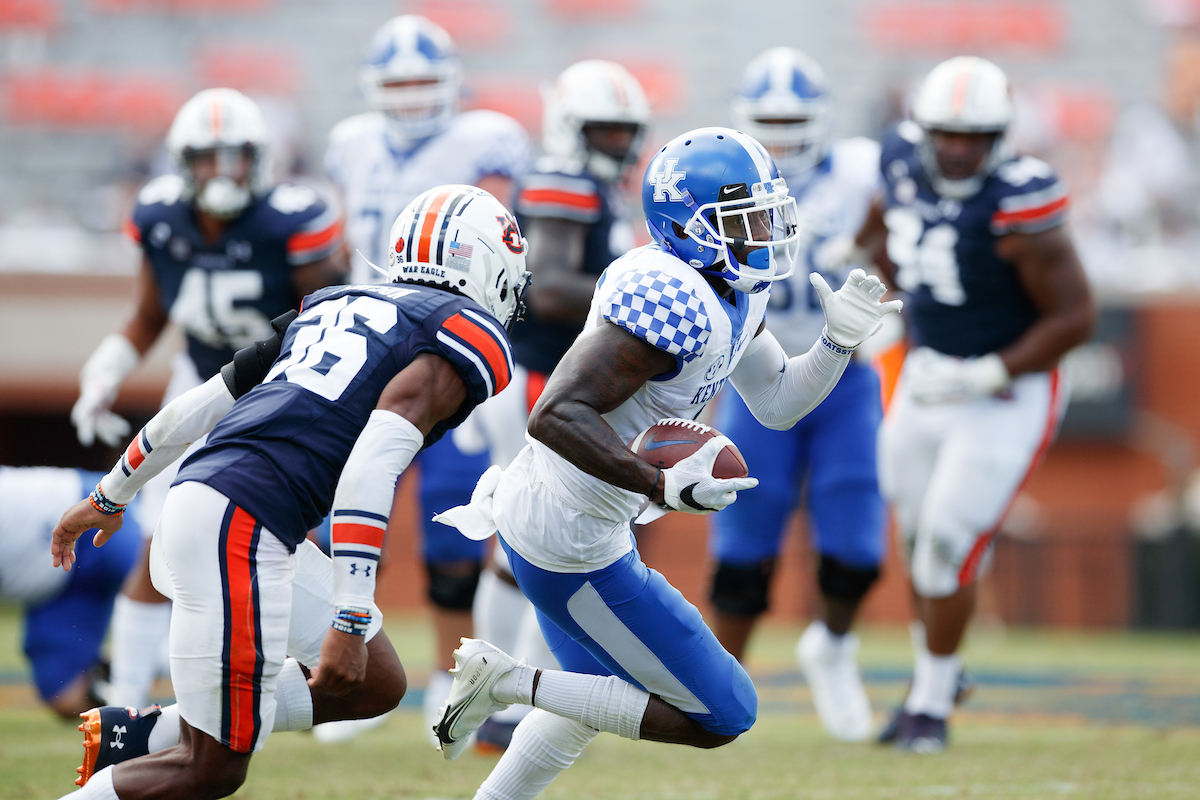 Josh Ali.

Kentucky falls to Auburn, 13-29.

Photo by Elliott Hess | UK Athletics