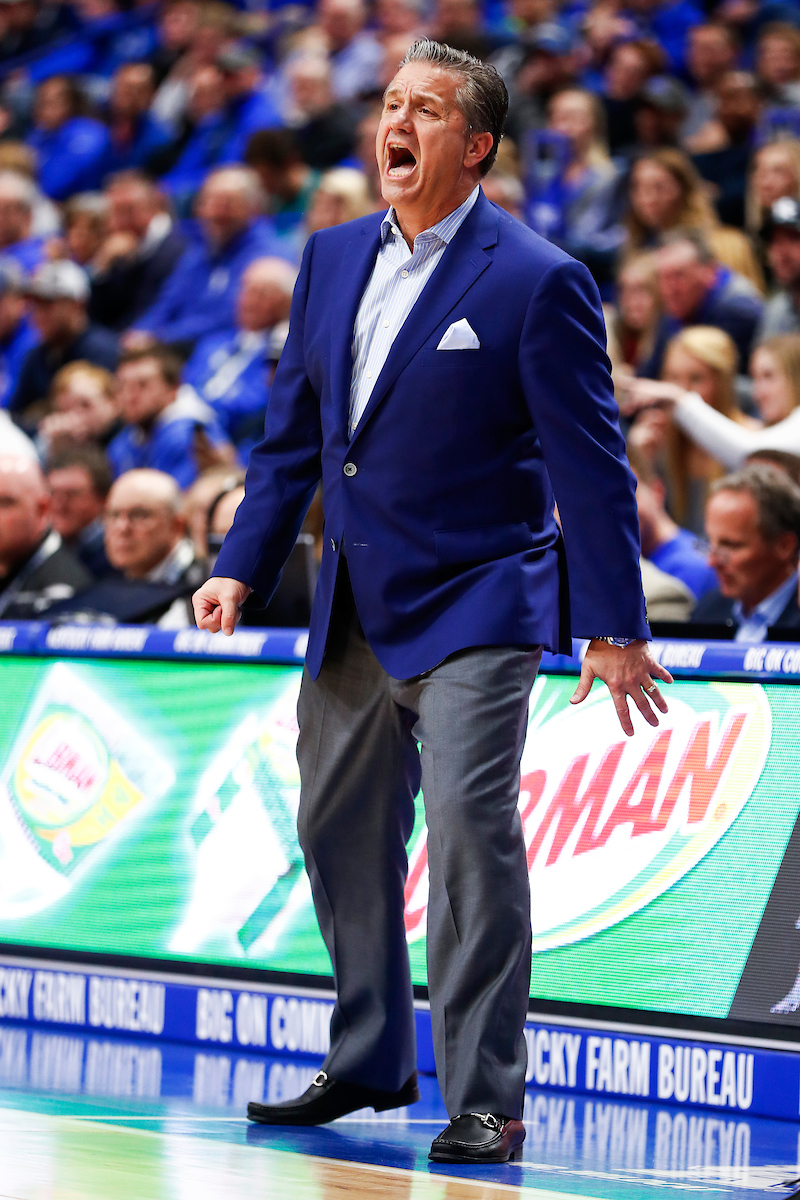John Calipari.

Men's basketball beats North Dakota 96-58.

Photo by Chet White | UK Athletics