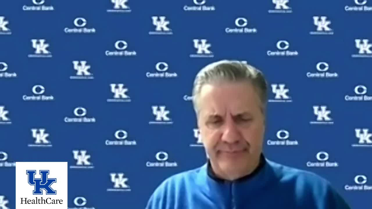 MBB: Coach Calipari, Keion Brooks, and Oscar Tshiebwe - Kansas Postgame