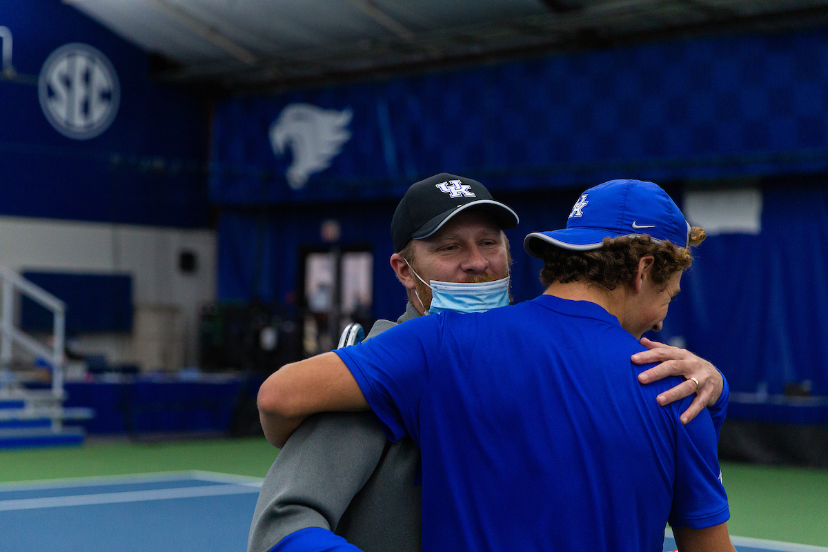 Liam Draxl. Cedric Kauffmann.

Kentucky beats Notre Dame 7 - 0

Photo by Grant Lee | UK Athletics