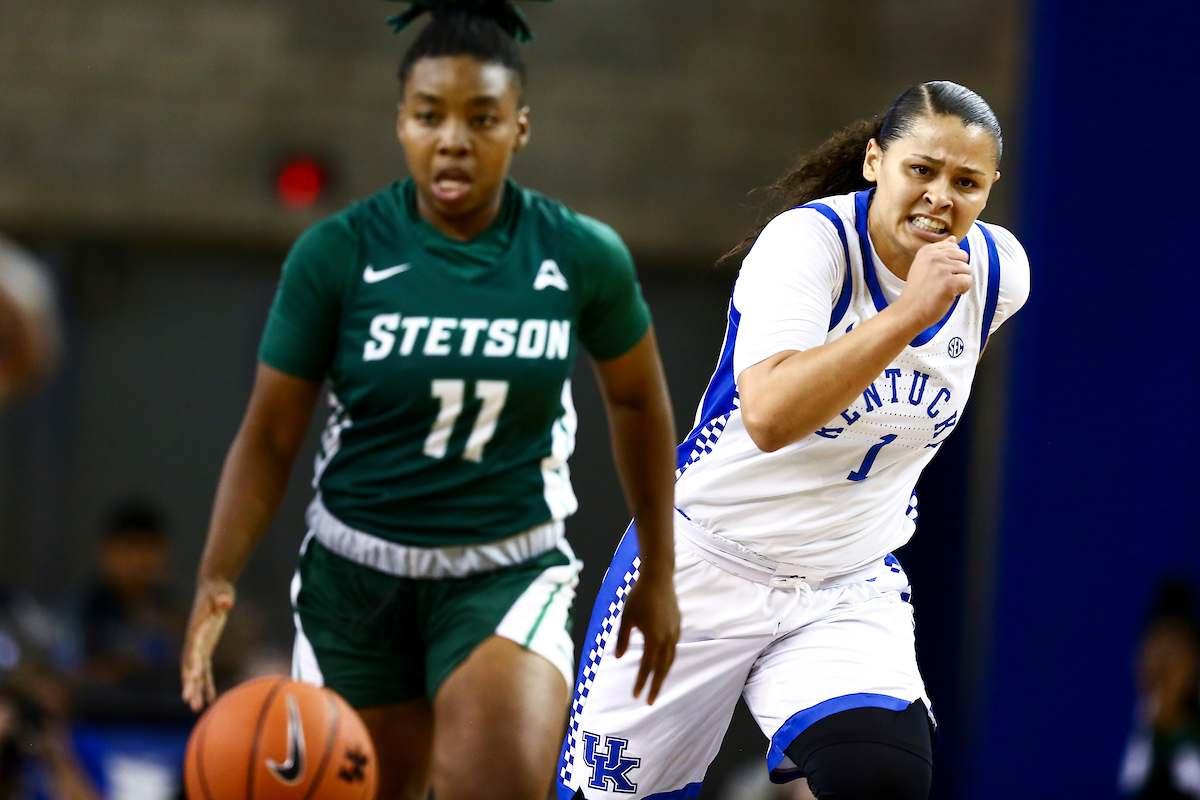 Sabrina Haines. 

Kentucky beats Stetson 67-48. 

Photo by Eddie Justice | UK Athletics