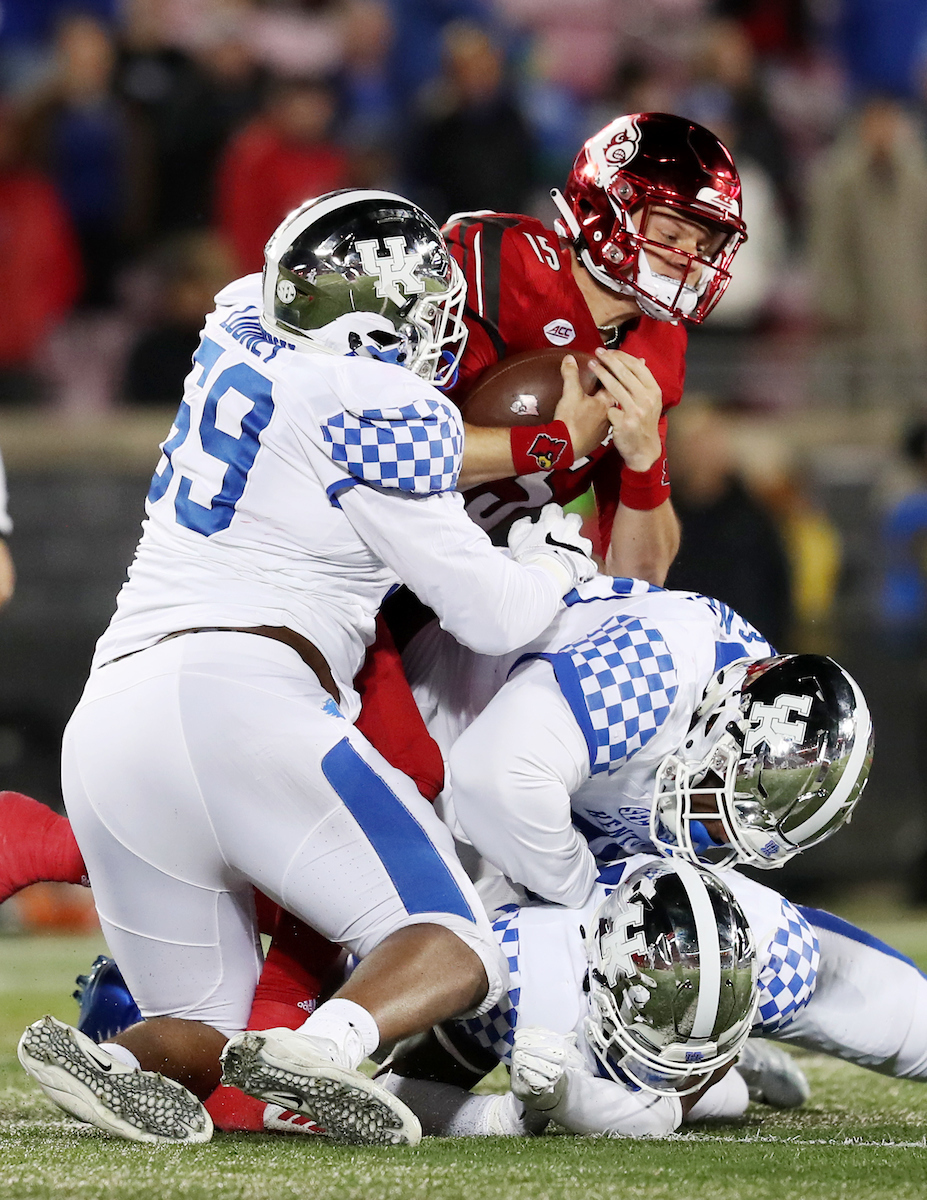 Kordell Looney

UK football beats Louisville 56-10 at Cardinal Stadium. 

Photo by Britney Howard  | UK Athletics