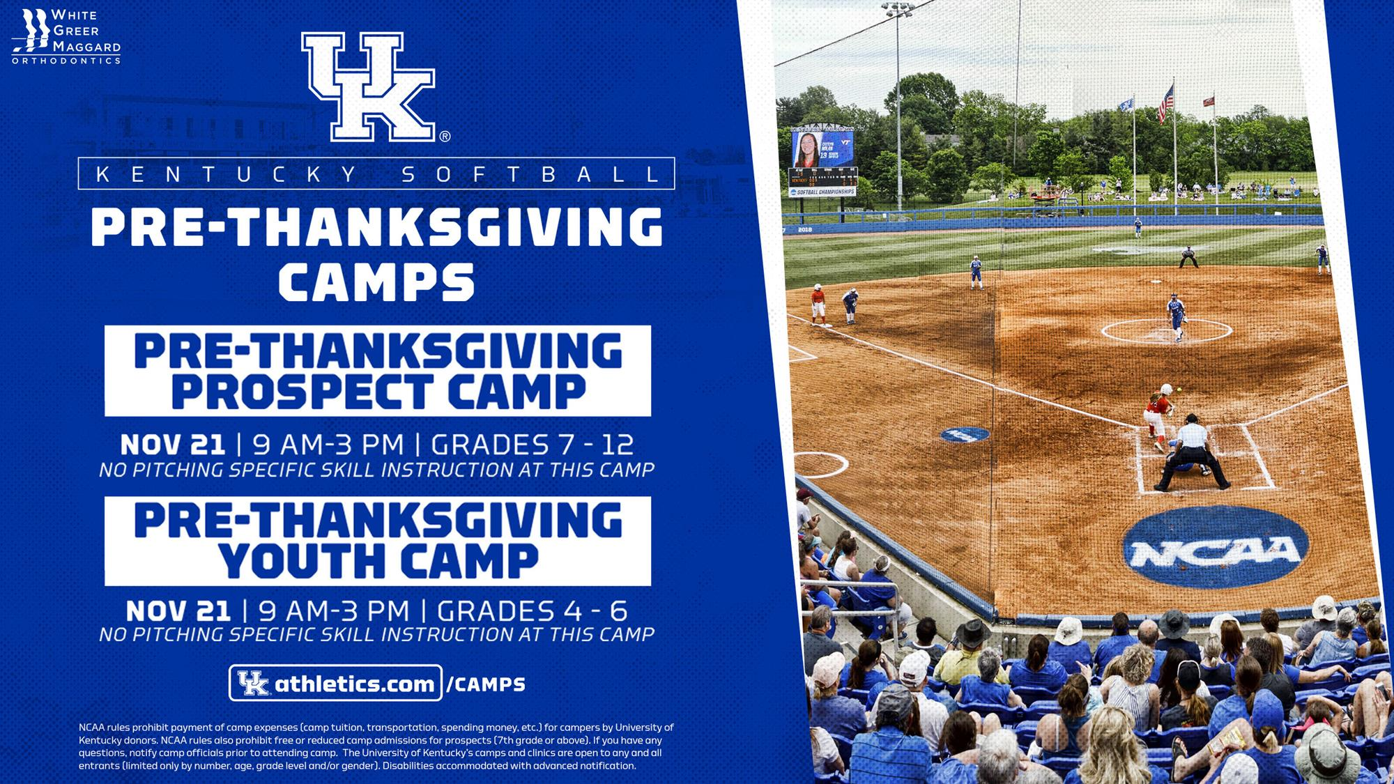 Kentucky Softball Pre-Thanksgiving Camps