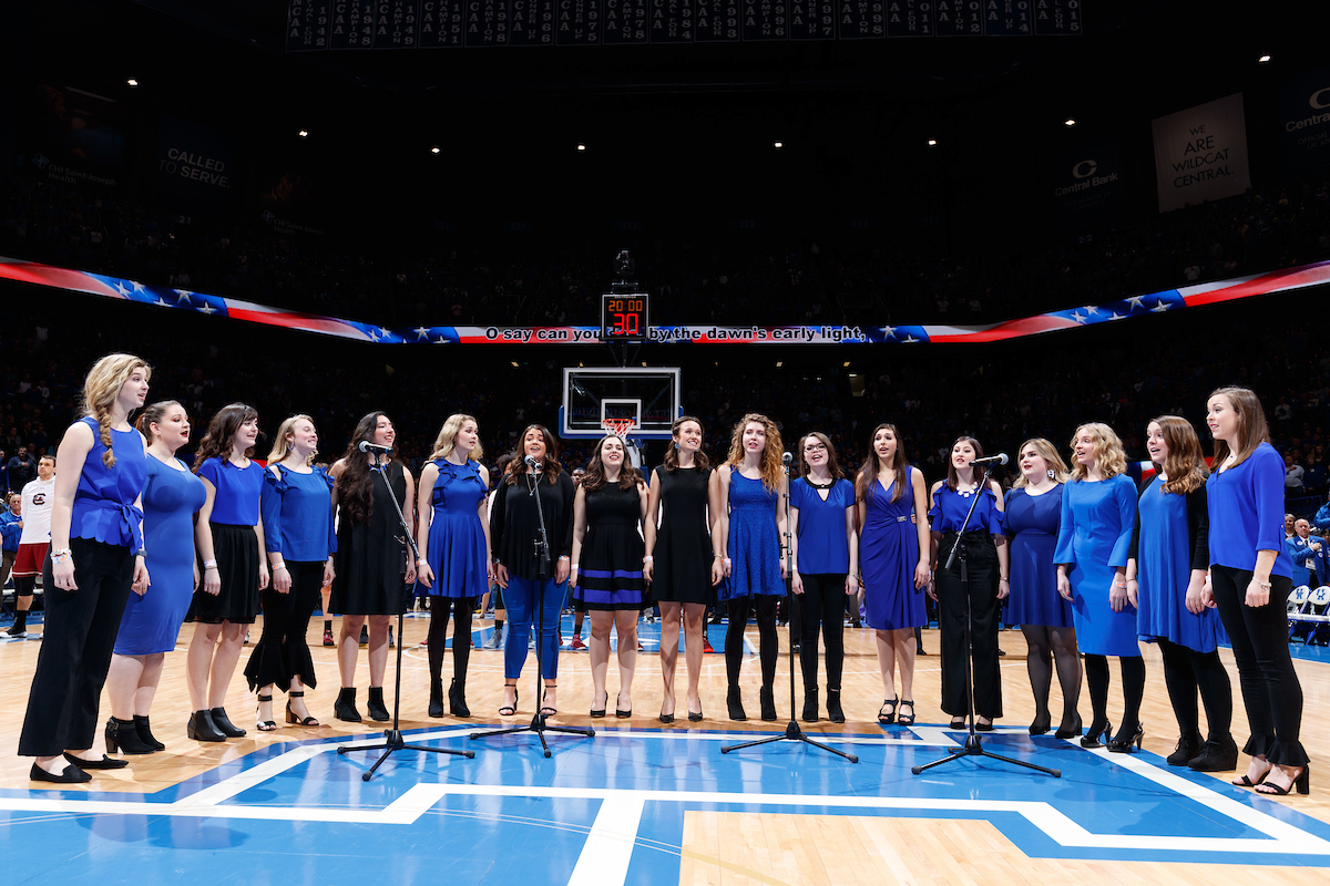 National Anthem.

The University of Kentucky men's basketball team beats South Carolina 76-48.

Photo by Elliott Hess | UK Athletics