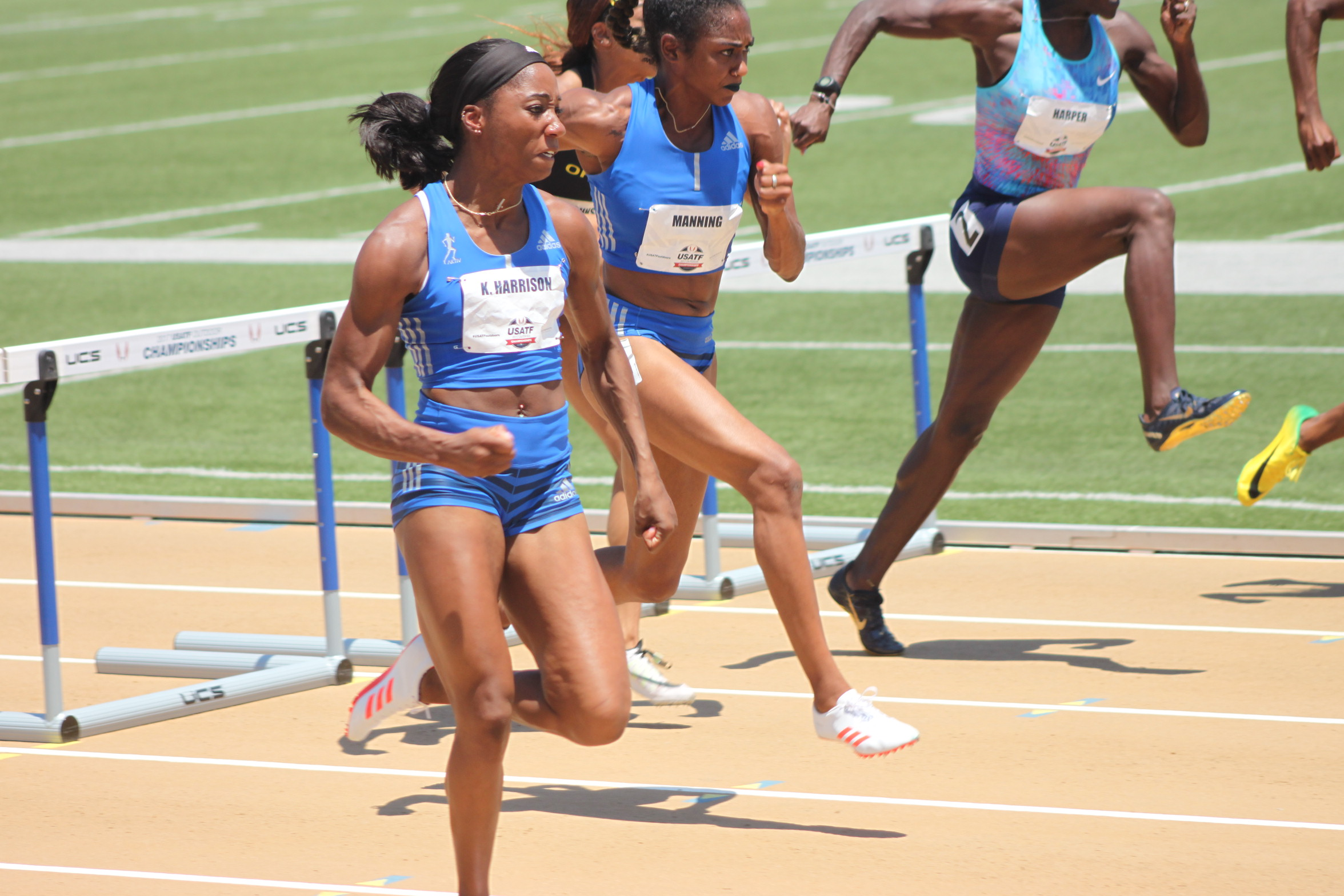 Harrison Wins USATF 100H, Saunders Makes U.S. World Championships Team