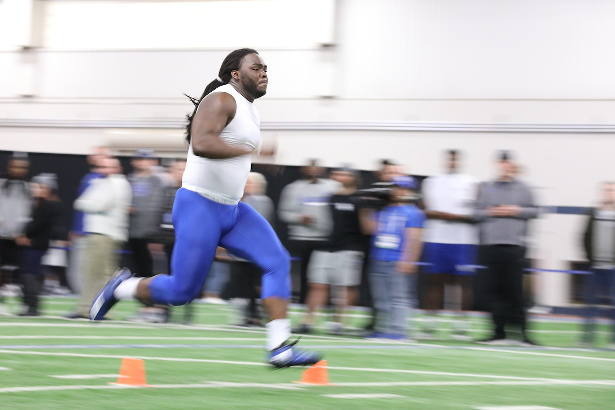 Adrian Middleton.

Pro Day for UK Football.

Photo by Quinn Foster | UK Athletics
