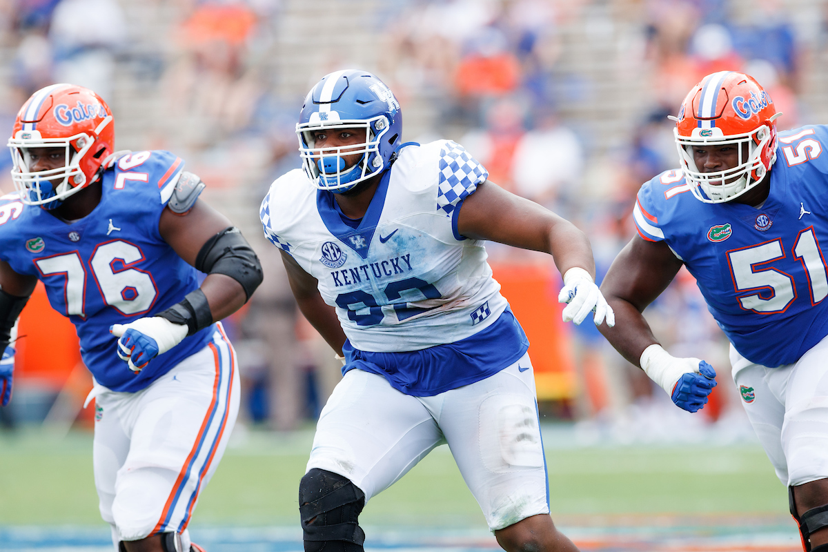 PHIL HOSKINS.

Kentucky falls to Florida, 34-10.

Photo by Elliott Hess | UK Athletics