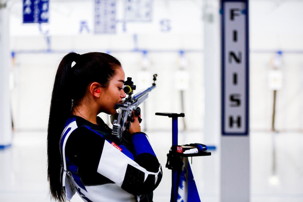 Ruby Gomes. 

UK Rifle v Akron.

Photo by Hannah Phillips | UK Athletics