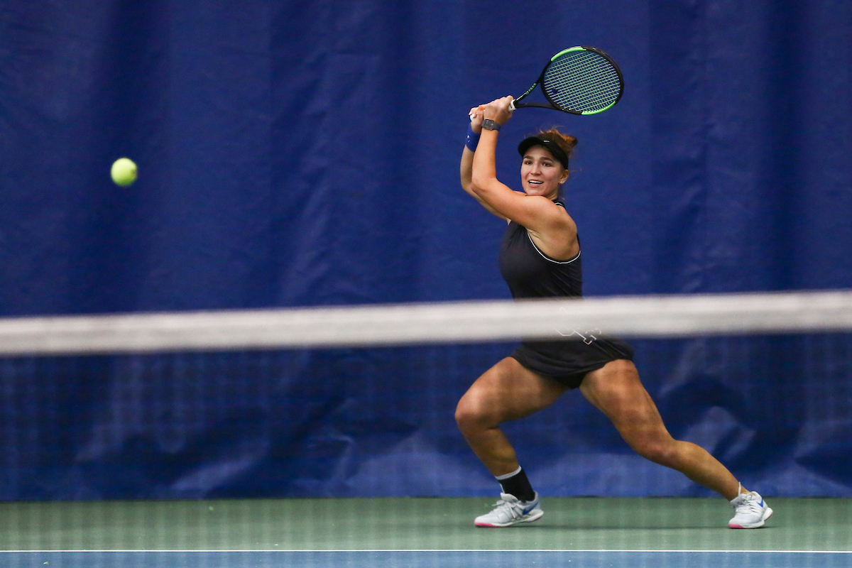 Akvile Parazinskaite.

Kentucky beat Texas A&M 4-3.

Photo by Hannah Phillips | UK Athletics