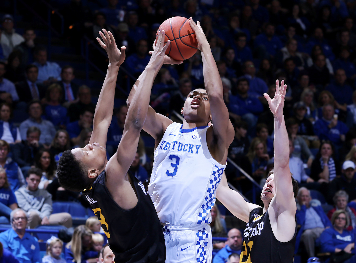 Keldon Johnson

UK Men's Basketball beat Winthrop University 87-74 on Wednesday, November 21, 2018.

Photo by Britney Howard  | UK Athletics