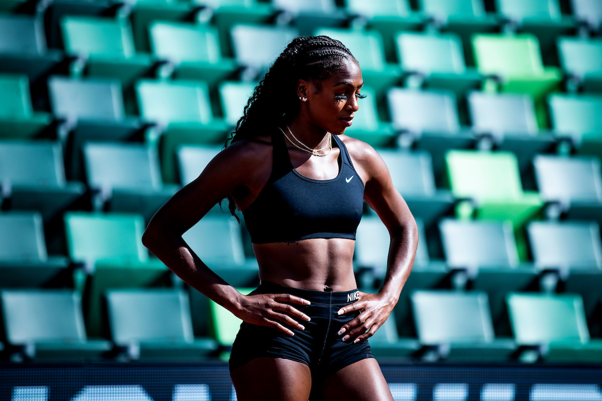 Alexis Holmes.

Shake out.

NCAA Track and Field Outdoor Championships.

Photo by Chet White | UK Athletics