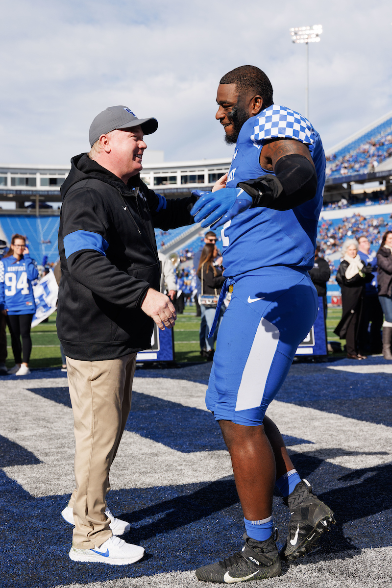 Josh Paschal.

Kentucky beat New Mexico State 56-16.

Photo by Elliott Hess | UK Athletics