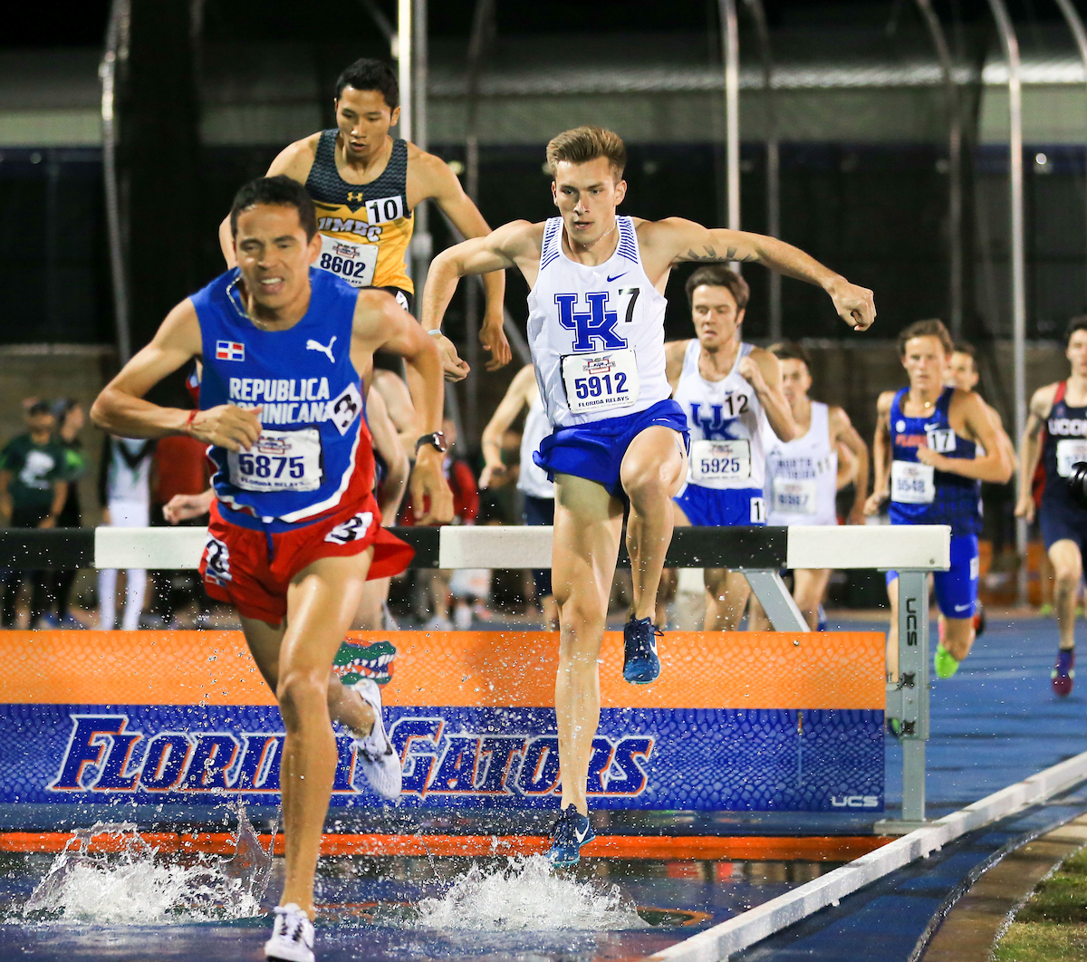 during the Pepsi Florida Relays at James G. Pressly Stadium on Friday, March 29, 2019 in Gainesville, Fla. (Photo by Matt Stamey)