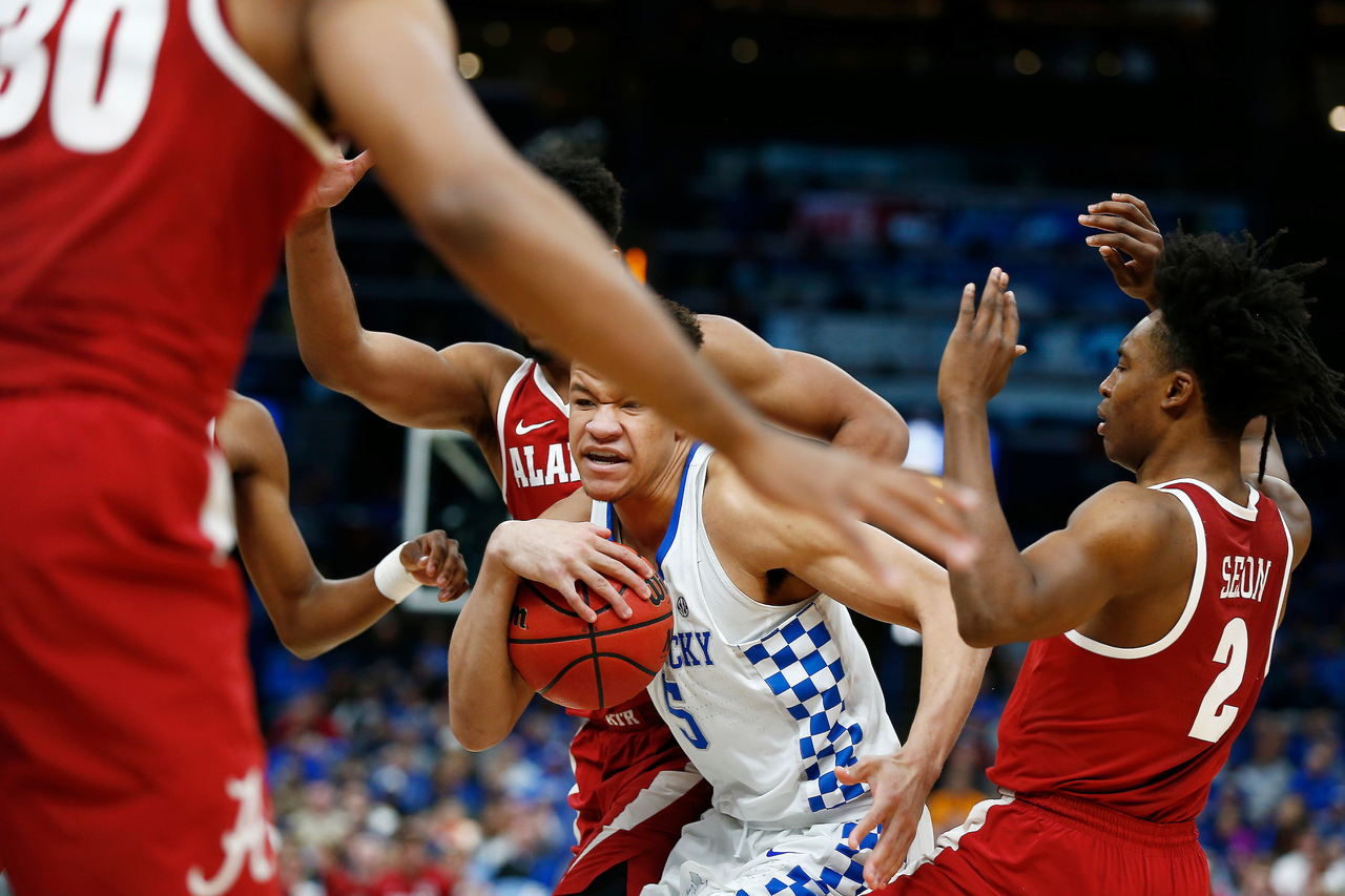 Kevin Knox.

The University of Kentucky men's basketball team beat Alabama 86-63 in the semifinals of the 2018 SEC Men's Basketball Tournament at Scottrade Center in St. Louis, Mo., on Saturday, March 10, 2018.

Photo by Chet White | UK Athletics