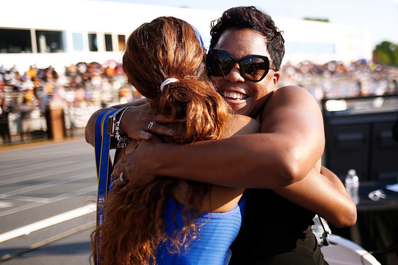 Jasmine Camacho-Quinn. Edrick Floreal. LaVonna Martin-Floreal.

Day three of the 2018 SEC Outdoor Track and Field Championships on Sunday, May 13, 2018, at Tom Black Track in Knoxville, TN.

Photo by Chet White | UK Athletics