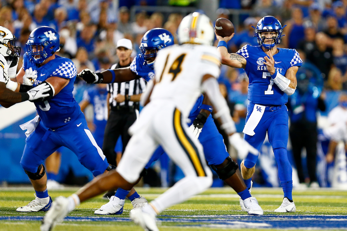 Will Levis. 

Kentucky beat Mizzou 35-28. 

Photo By Barry Westerman | UK Athletics
