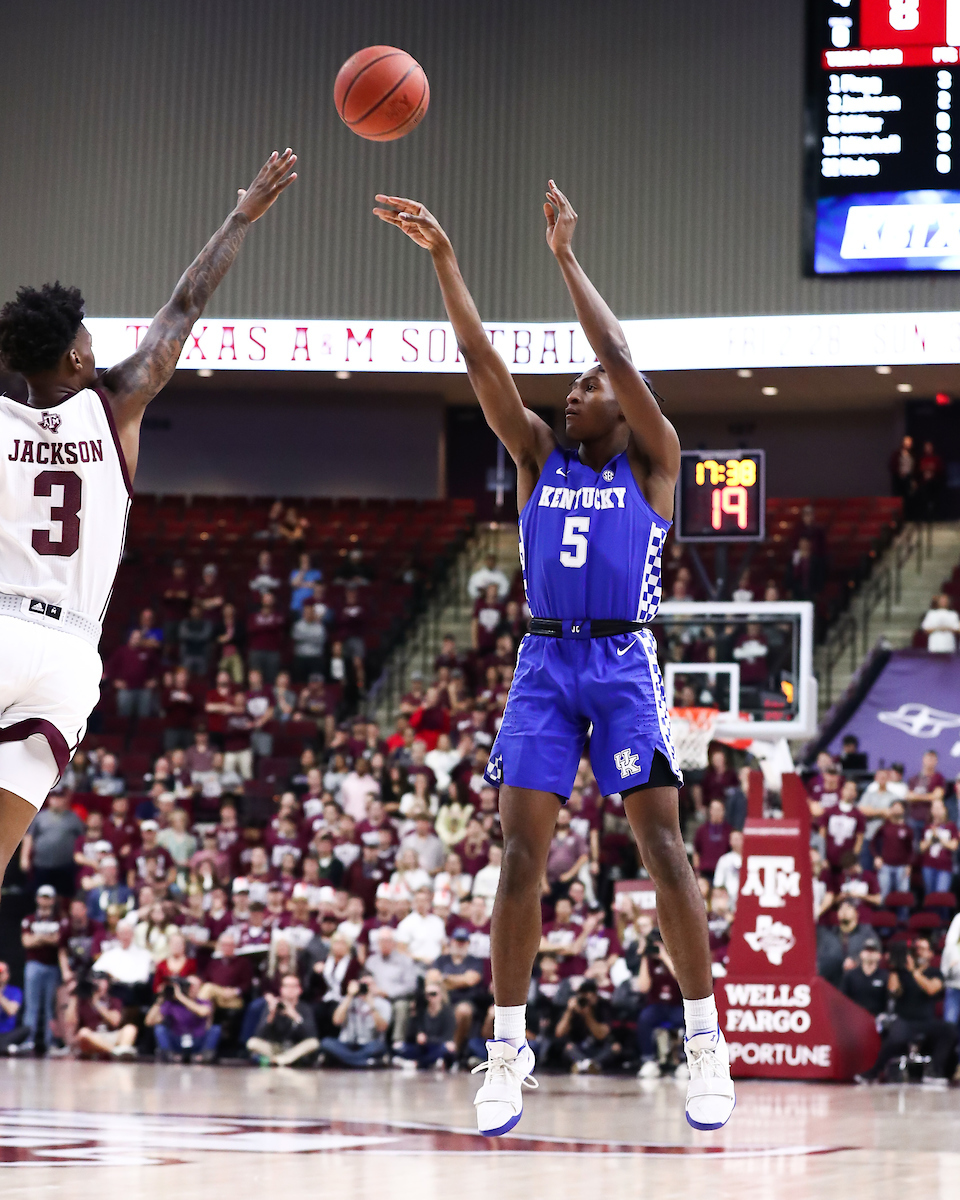 Immanuel Quickley.

Kentucky beat Texas A&M 69-60.

Photo by Elliott Hess | UK Athletics