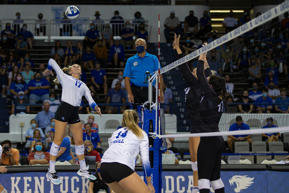 Alli Stumler.

Kentucky sweeps UNI 3-0.

Photo by Grant Lee | UK Athletics