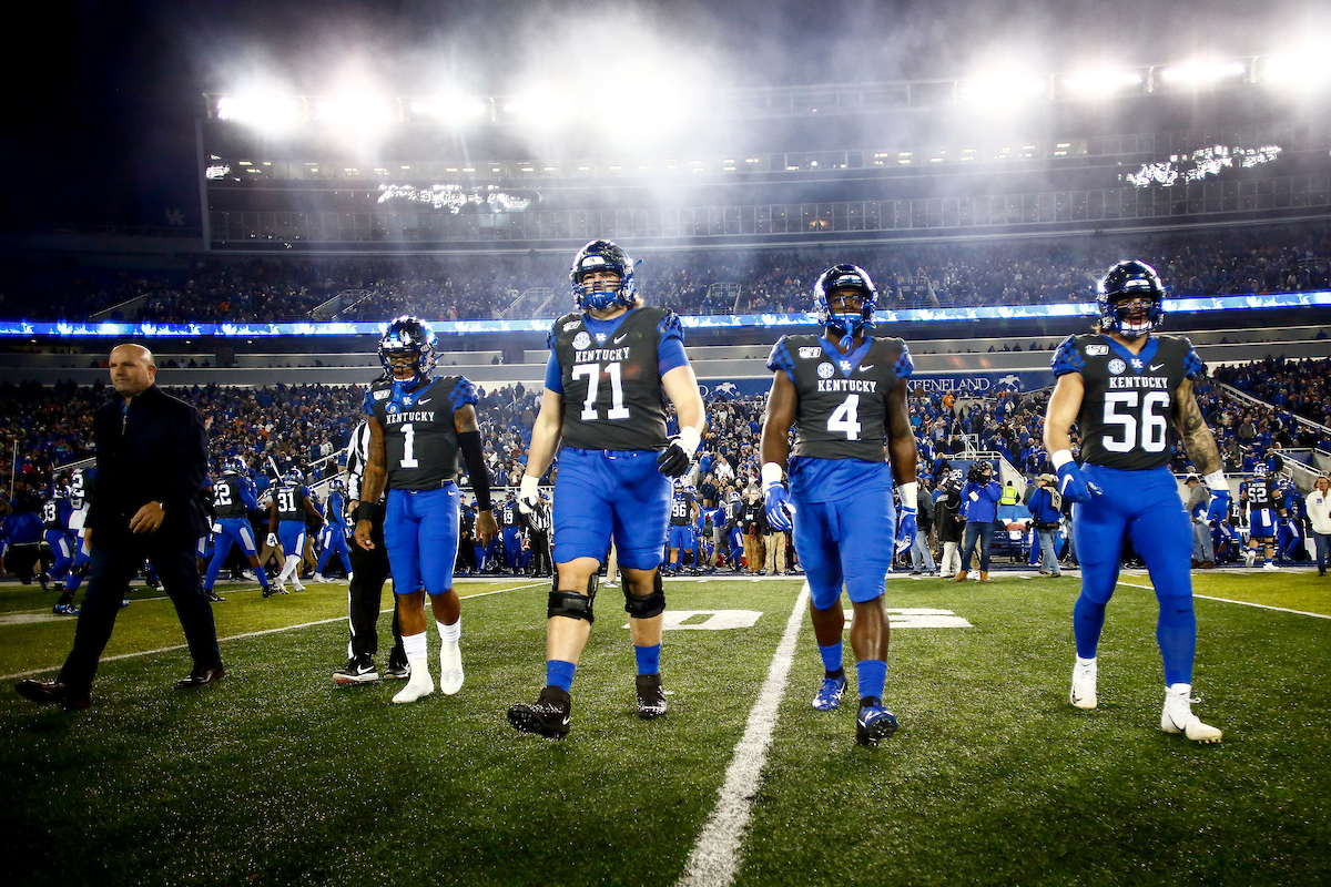 Captains. 

Kentucky falls to Tennessee 17-13. 

Photo by Eddie Justice | UK Athletics