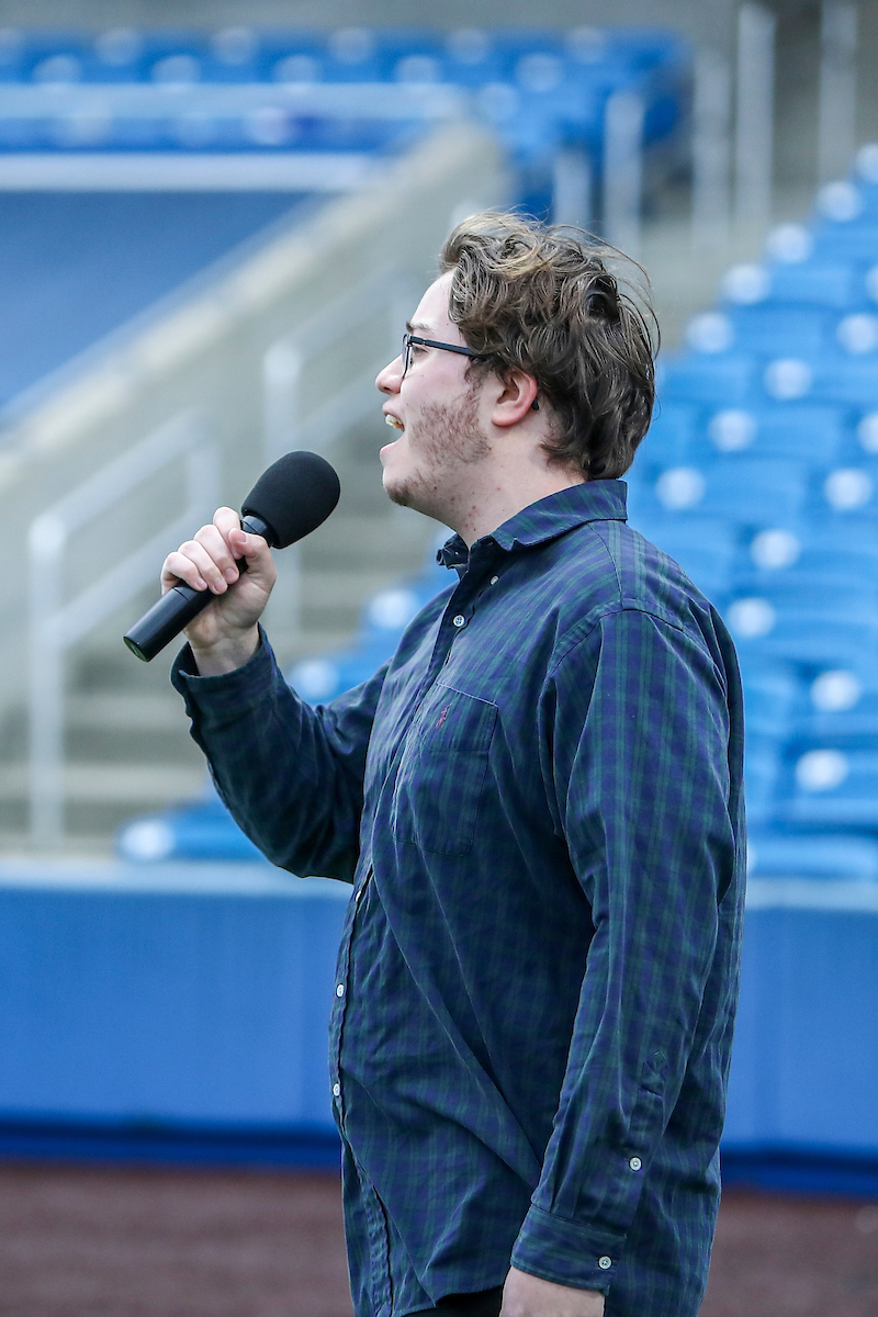 National Anthem Singer.

Kentucky loses to Georgia 2-4.

Photo by Sarah Caputi | UK Athletics