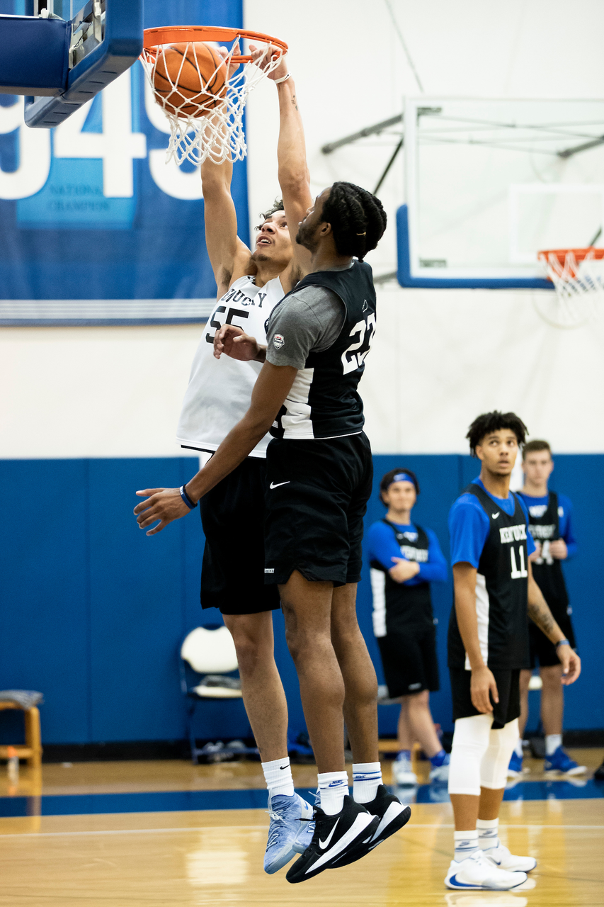 Lance Ware. Isaiah Jackson.

Menâ??s basketball practice. 

Photo by Chet White | UK Athletics