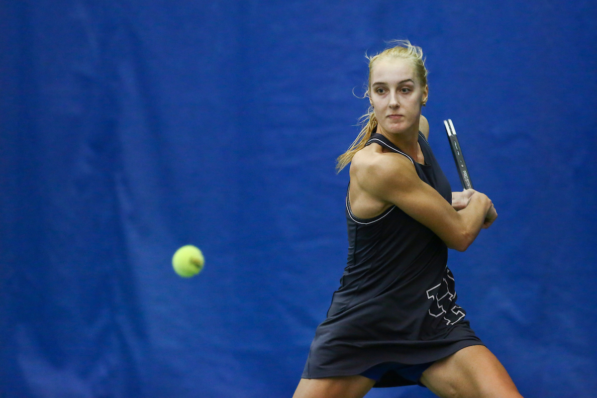Diana Tkachenko.

Kentucky beat Texas A&M 4-3.

Photo by Hannah Phillips | UK Athletics