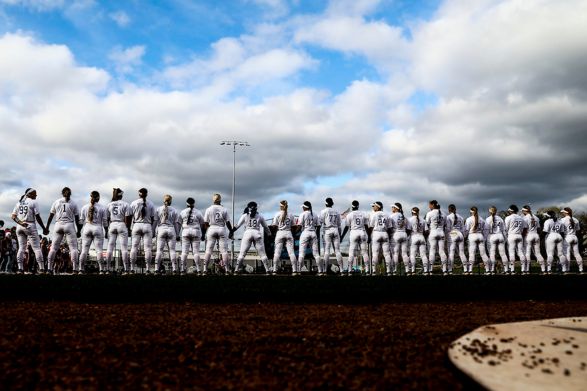 National Anthem. Team. 

Kentucky beat Louisville 9-0.

Photos by Chet White | UK Athletics