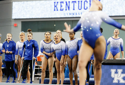 Team.


The University of Kentucky gymnastics team beats LSU, 197.150 - 196.025.

Photo by Elliott Hess | UK Athletics