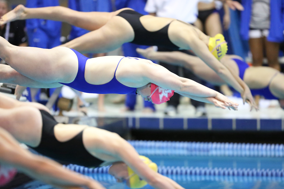 UK Swimming & Diving in action against LSU on Tuesday, October 23rd, 2018 at the Lancaster Aquatic Center in Lexington, Ky.

Photos by Noah J. Richter | UK Athletics