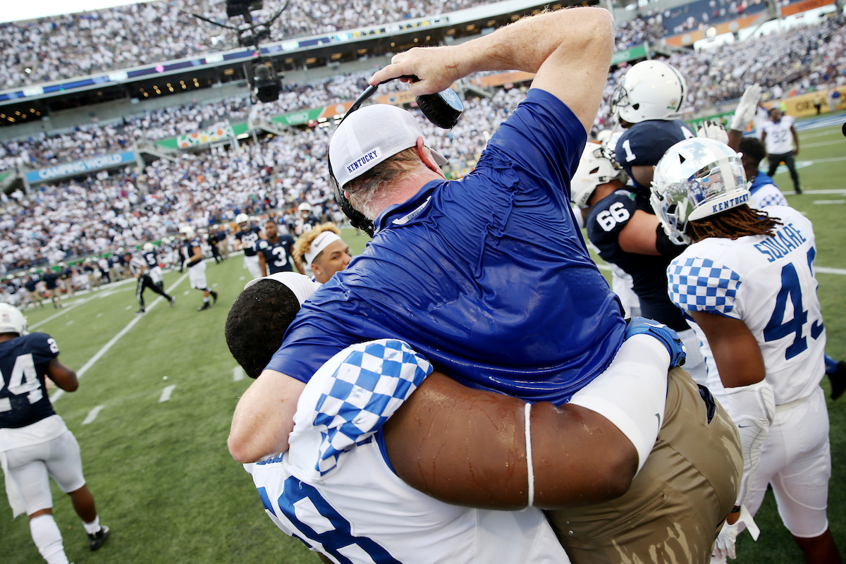 Mark Stoops
The UK Football team beat Penn State 27-24 in the Citrus Bowl. 

Photo by Britney Howard  | UK Athletics