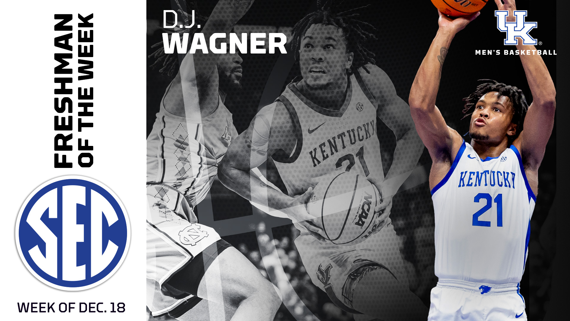 D.J. Wagner Earns Second SEC Freshman of the Week Accolade