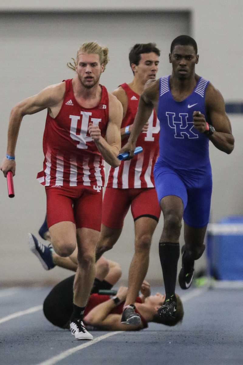 Men's 4x400 relay. 

Day two of the Jim Green invitational

Photo by Eddie Justice | UK Athletics
