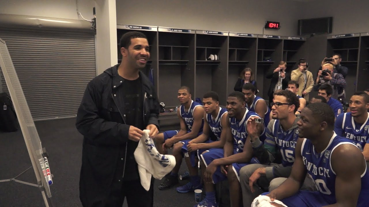 Kentucky Wildcats TV: Coach Cal Post Wisconsin Locker Room & Drake Visits