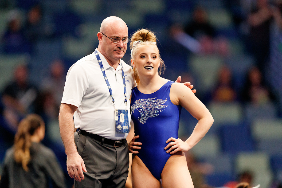 Coach Dickerson. Hailey Poland.


Gymnastics scores 196.225 at SEC Championship.

 
Photo by Elliott Hess | UK Athletics