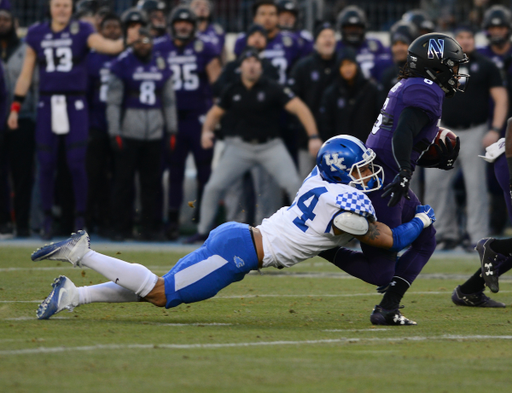 The University of Kentucky football team falls to Northwestern 23-24 in the Music City Bowl on Friday, December 29, 2017, at Nissan Field in Nashville, Tn.