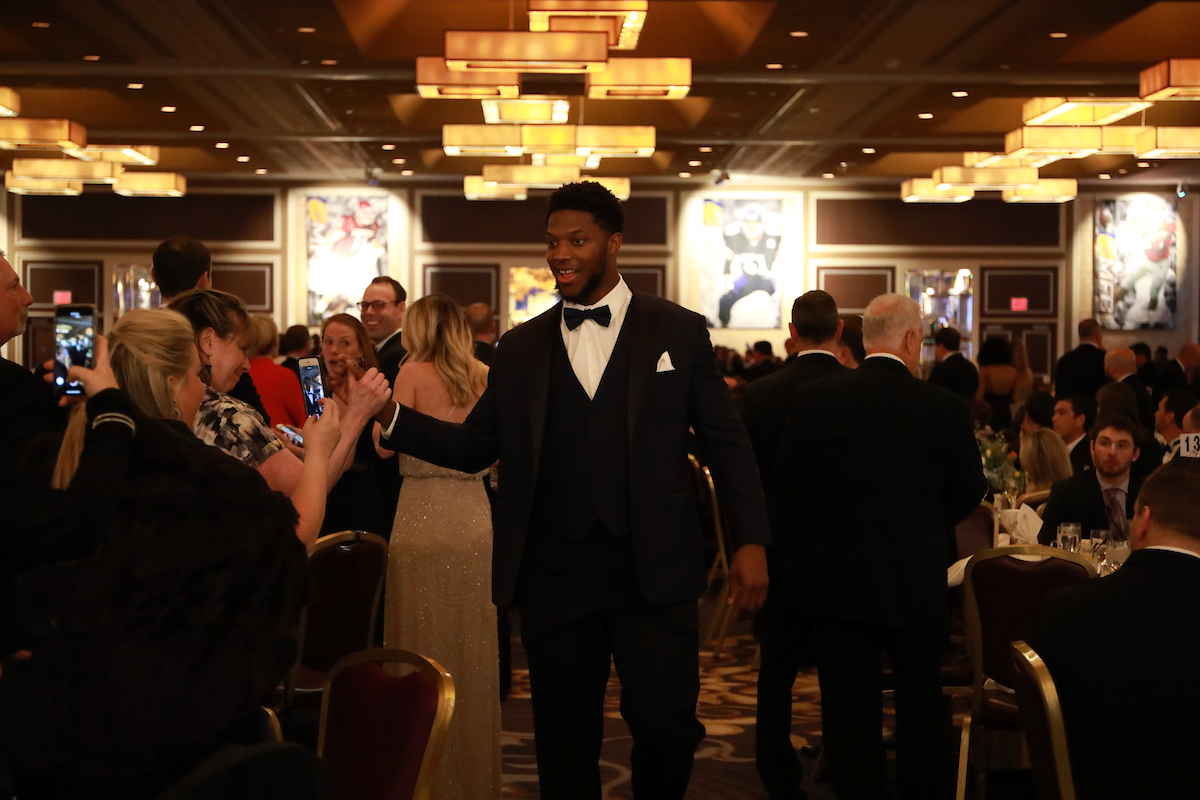 Josh Allen is honored as the 2018 Bednarik Award winner at the Maxwell Football Club Gala on Friday, March 7th, 2019.

Photo by Noah J. Richter | UK Athletics