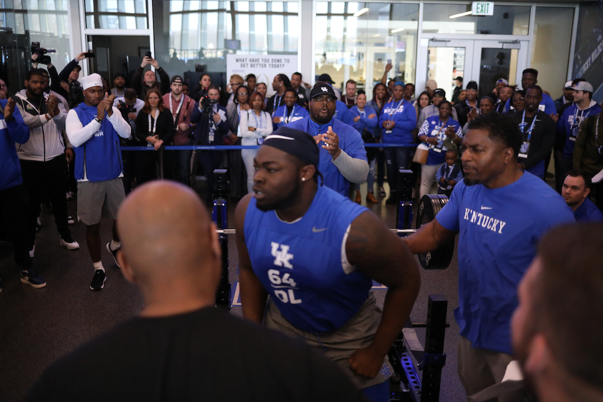 George Asafo-Adjei.

Pro Day for UK Football.

Photo by Quinn Foster | UK Athletics