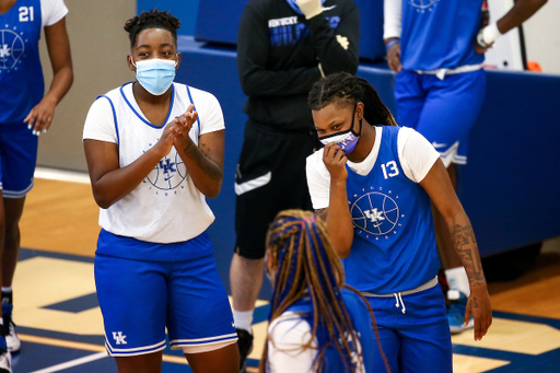 Dreuna Edwards. Jazmine Massengill.   

WBB Practice.

Photo by Eddie Justice | UK Athletics