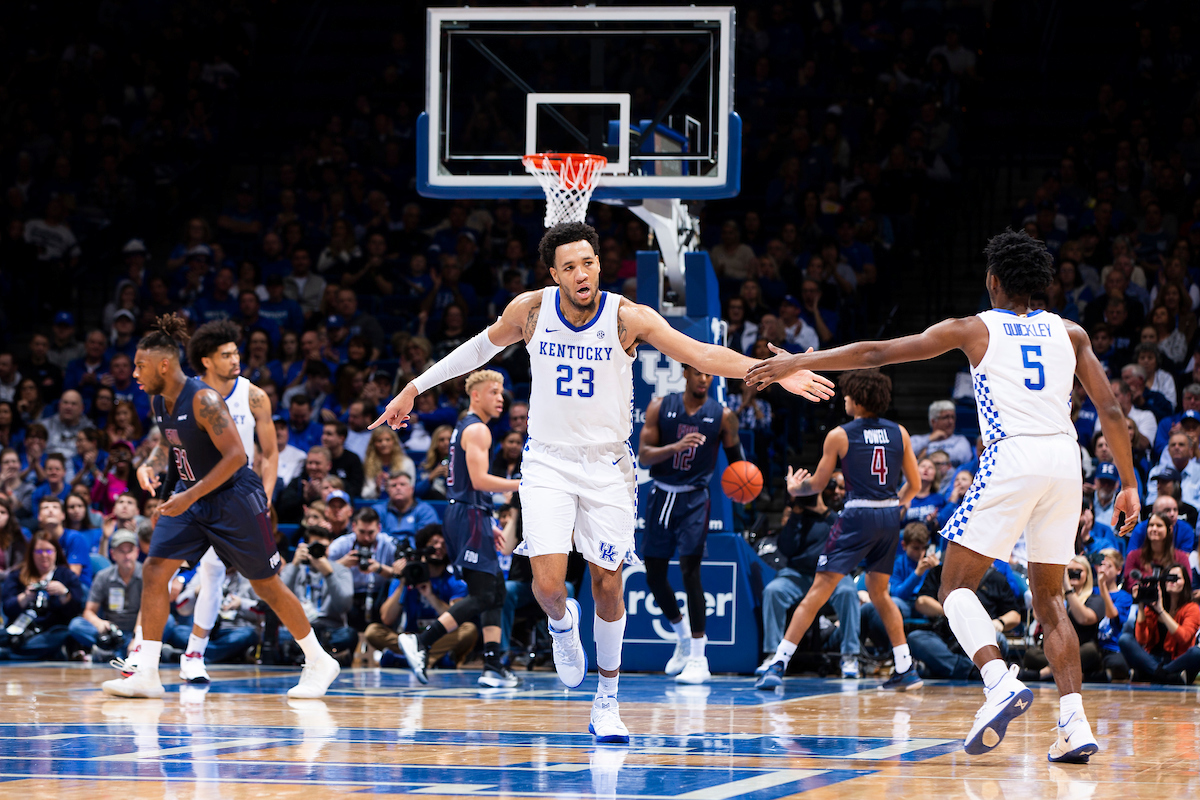 EJ Montgomery. Immanuel Quickley.

Kentucky beat Fairleigh Dickinson.

Photo by Chet White | UK Athletics