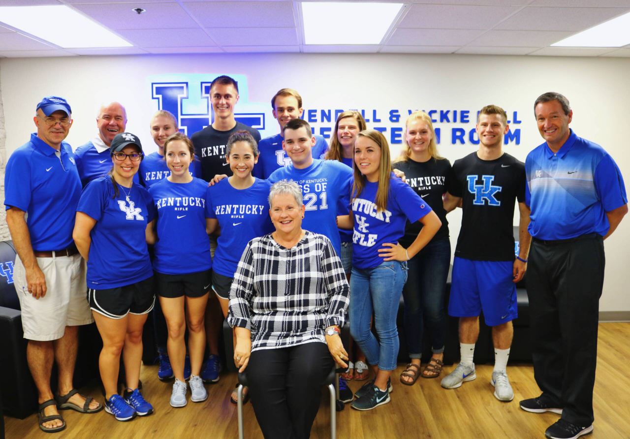 The UK Rifle team toured the new Wendell & Vickie Bell team room on Monday.
