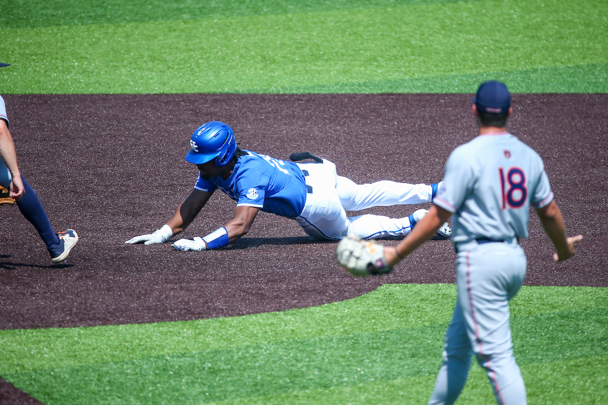 Oraj Anu.

Kentucky beats Auburn 5-1.

Photo by Sarah Caputi | UK Athletics