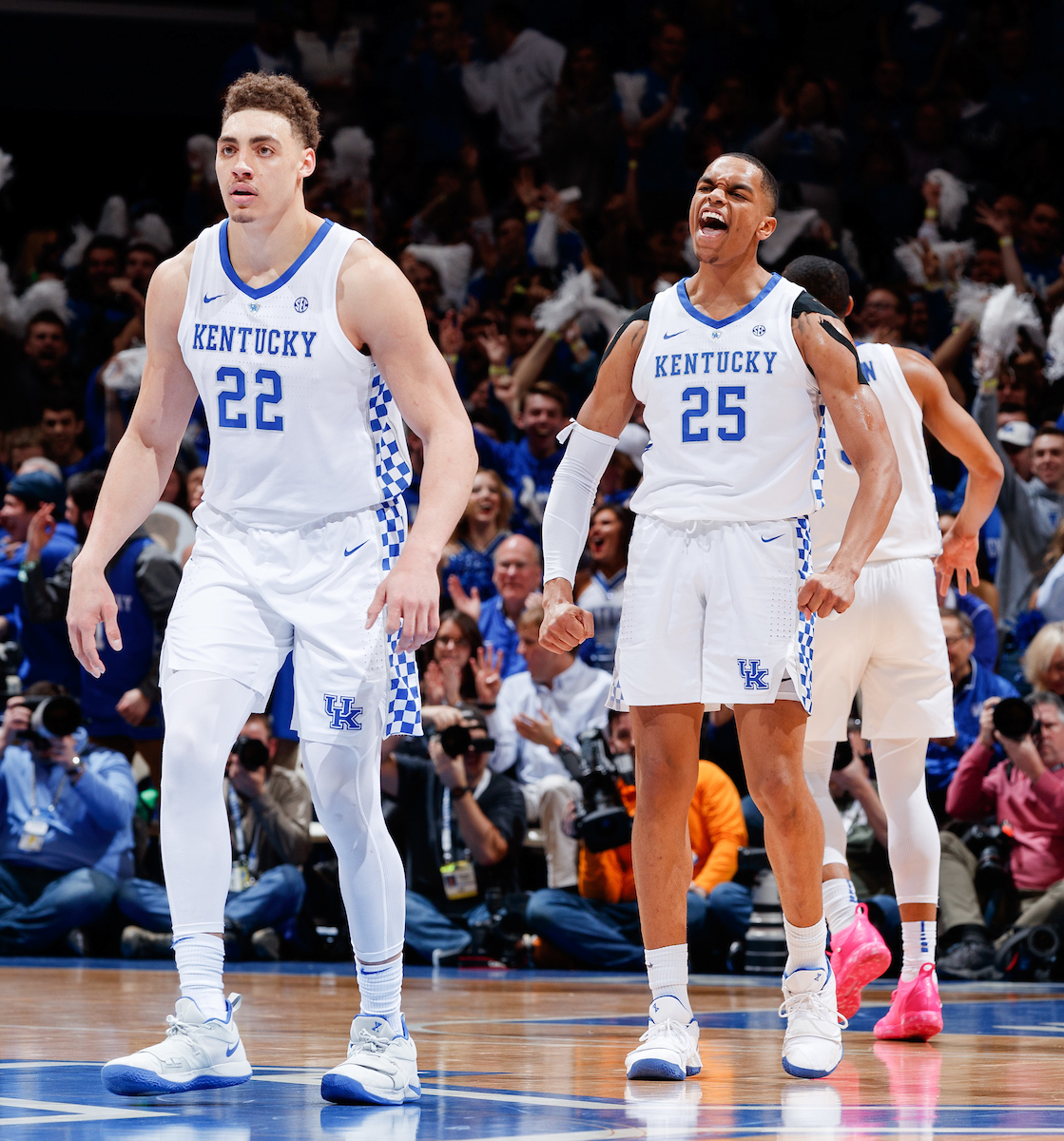 Reid Travis. PJ Washington.


Kentucky beat Tennessee 86-69.

Photo by Elliott Hess | UK Athletics